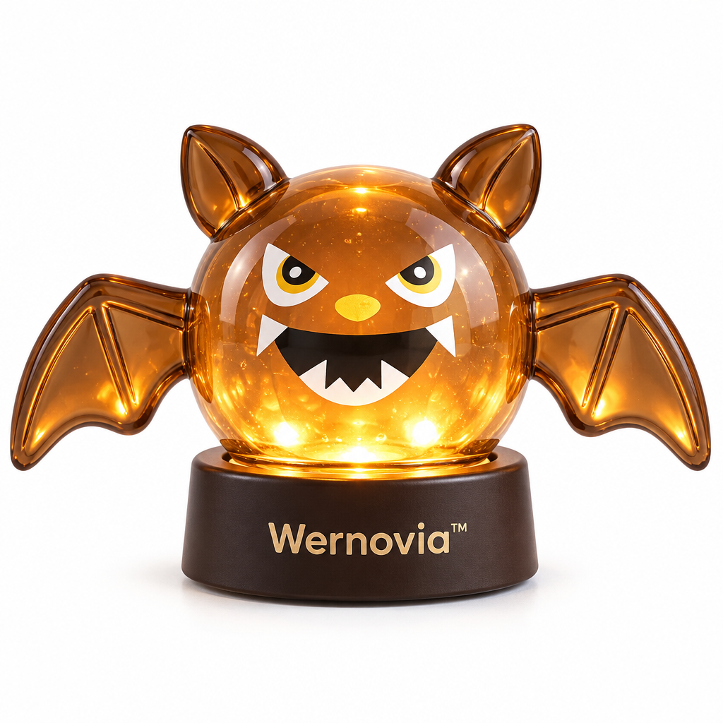 Wernovia™ Illuminated Glass Halloween Bat LED Night Light