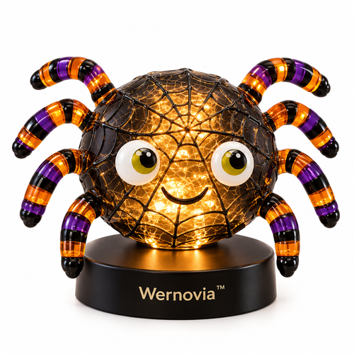 Wernovia™ Halloween Glass Spider LED Night Light