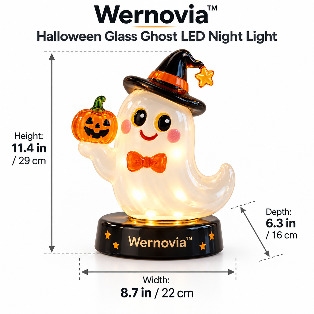 Wernovia™ Halloween Glass Ghost LED Night Light