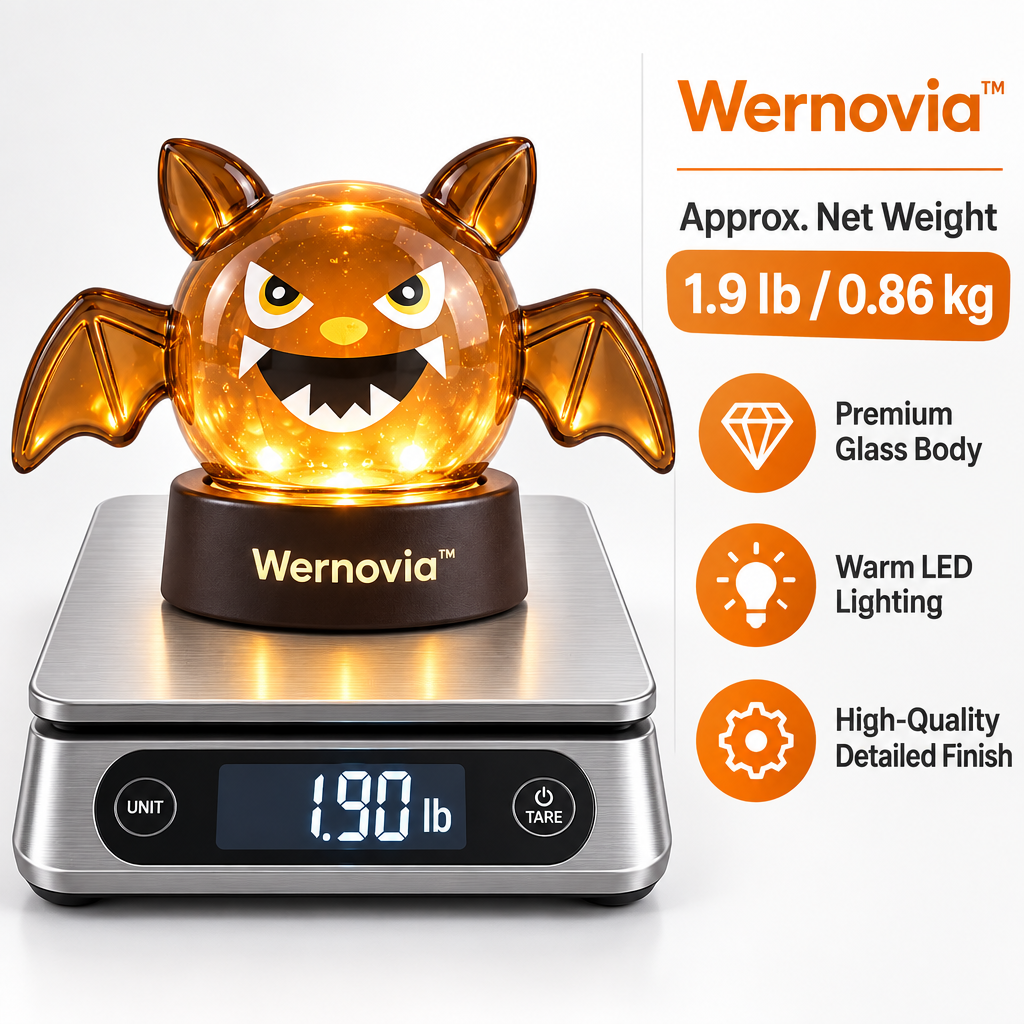 Wernovia™ Illuminated Glass Halloween Bat LED Night Light