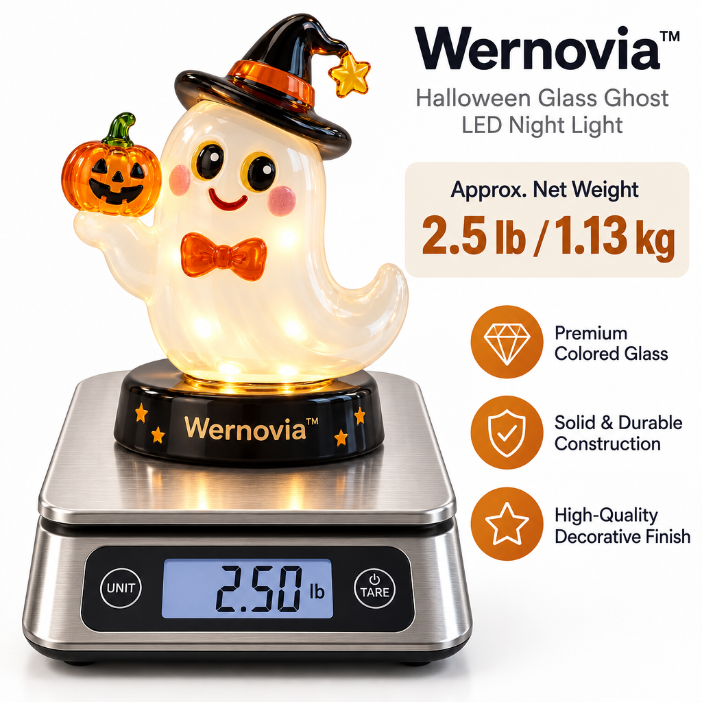 Wernovia™ Halloween Glass Ghost LED Night Light