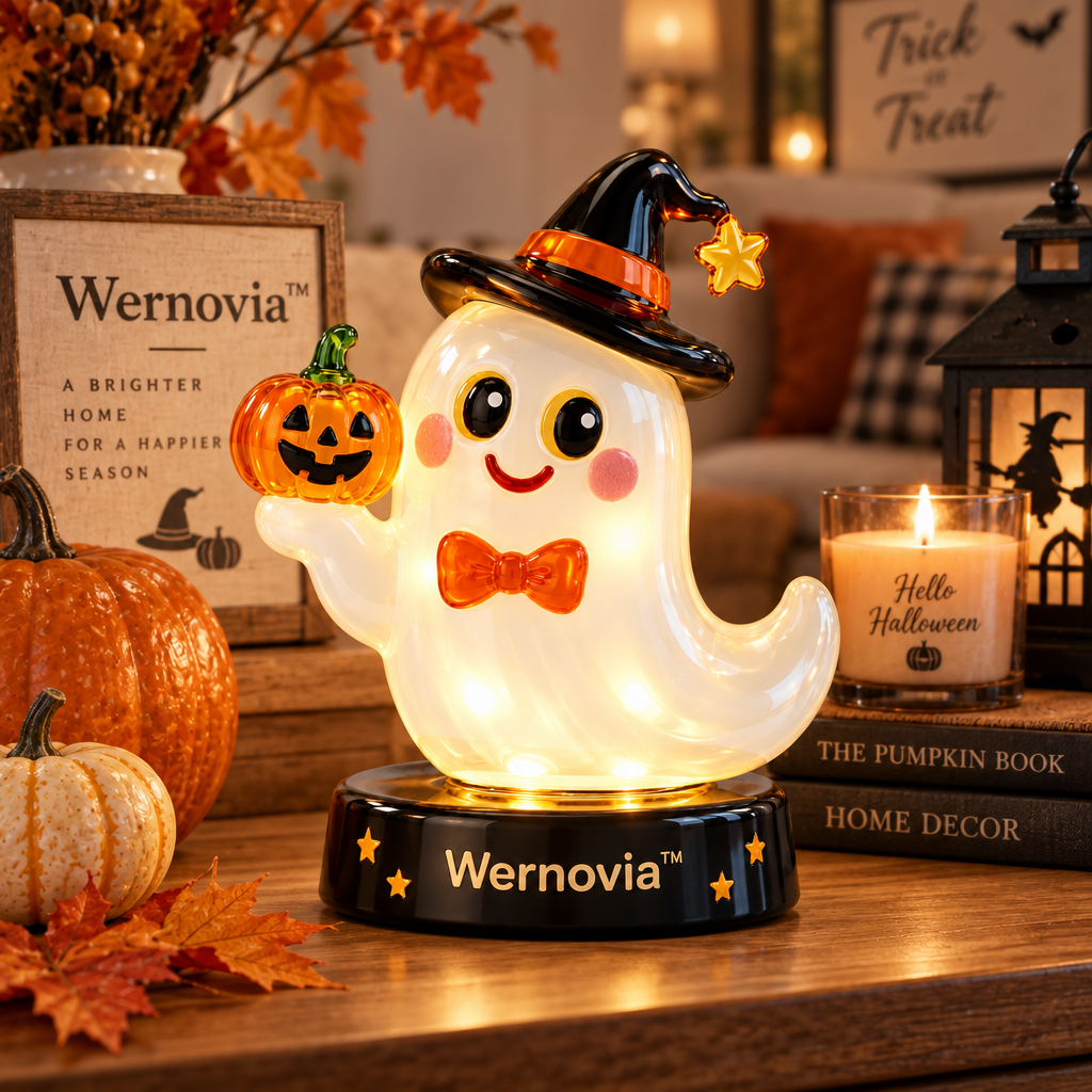 Wernovia™ Halloween Glass Ghost LED Night Light